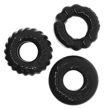 Load image into Gallery viewer, Bonemaker 3 Pc Cockring Set Black