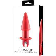 Load image into Gallery viewer, Humper Vibrating Anal Butt Plug Silicone Rechargeable Red