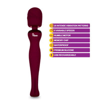 Load image into Gallery viewer, Viben Sultry Rechargeable Wand Massager Ruby
