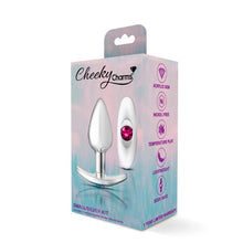 Load image into Gallery viewer, Cheeky Charms Silver Anchor Butt Plug w Clear and Pink Jewel Kit