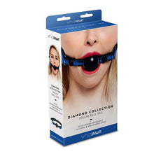 Load image into Gallery viewer, Whip Smart Diamond Deluxe Ball Gag Blue