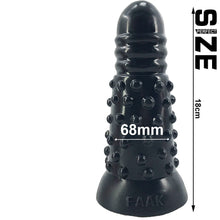 Load image into Gallery viewer, FAAK G133 Fat Anal Plug 7" Liquid Silicone Butt Black