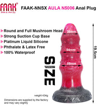Load image into Gallery viewer, FAAK N5006 Aula 7.5" Platinum Liquid Silicone Anal Plug Dildo