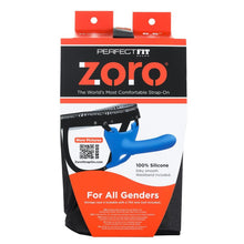 Load image into Gallery viewer, Perfect Fit Zoro Strap-On 6.5" Dildo Harness Couples Gender Neutral Sex Toy Blue
