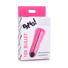 Load image into Gallery viewer, Bang! 10X Vibrating Metallic Bullet Pink USB Rechargeable