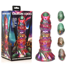Load image into Gallery viewer, Creature Cocks Larva Silicone Dildo Fantasy Eggs Hollow 9" Dong