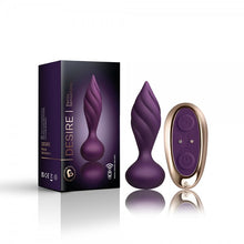 Load image into Gallery viewer, Petite Sensation Desire Butt Plug w Remote Purple
