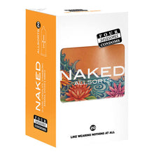 Load image into Gallery viewer, Four Seasons Naked Allsorts Condoms 20's Flavoured Classic Ribbed 52-54mm