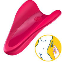 Load image into Gallery viewer, Satisfyer High Fly Finger Vibrator USB Clitoral Nipple Stimulator Unisex Red