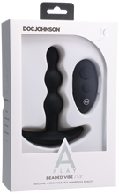 Load image into Gallery viewer, BEADED VIBE - Rechargeable Silicone Anal Plug With Remote - Black