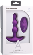 Load image into Gallery viewer, BEADED VIBE - Rechargeable Silicone Anal Plug With Remote - Purple