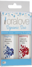 Load image into Gallery viewer, Oralove Dynamic Duo Lickable Lubes - Warming & Tingling