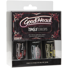 Load image into Gallery viewer, Goodhead Tingle Drops Oral Sex Edible Lubricant Personal Flavoured Lube 3-piece