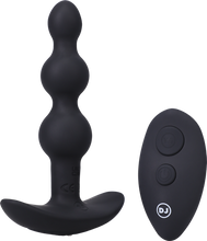 Load image into Gallery viewer, BEADED VIBE - Rechargeable Silicone Anal Plug With Remote - Black