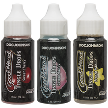 Load image into Gallery viewer, Goodhead Tingle Drops Oral Sex Edible Lubricant Personal Flavoured Lube 3-piece