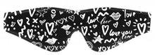 Load image into Gallery viewer, Printed Eye Mask - Love Street Art Fashion (Black)