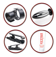 Load image into Gallery viewer, Fetish Fantasy Series Deluxe Shock Therapy Travel Kit - Black/Silver/White