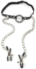 Load image into Gallery viewer, O-Ring Gag Nipple Clamps (Black/Silver)