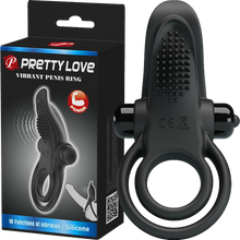 Load image into Gallery viewer, Vibrant Penis Ring (Black)