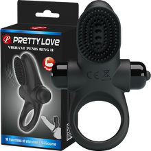 Load image into Gallery viewer, Vibrant Penis Ring II (Black)