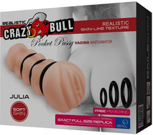 Load image into Gallery viewer, Crazy Bull Julia Realistic Vagina Masturbator & 3 Tightness Rings Stroker