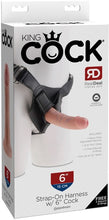 Load image into Gallery viewer, Strap On Harness With 6" Cock (Flesh)
