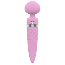 Load image into Gallery viewer, Pillow Talk Sultry Double Ended Rotating Shaft Vibrator Wand Massager Pink