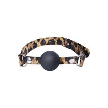 Load image into Gallery viewer, Leopard PU Leather with Silicone Ball Gag