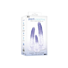 Load image into Gallery viewer, Parti Sapphire 3 in 1 Kit - Transparent Purple Dildo