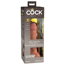 Load image into Gallery viewer, King Cock Elite 6'' Dual Density Cock Tan Realistic Dildo Suction Cup Sex Toy