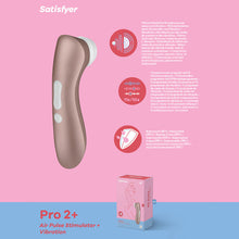 Load image into Gallery viewer, Satisfyer Pro 2+ Gen 2 Vibration Air Pulse Clitoral Stimulator Rose Gold