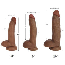 Load image into Gallery viewer, JOCK 10&quot; Bareskin Dong Balls Realistic Dildo Suction Cup Latte

