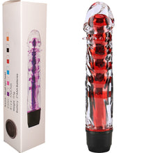 Load image into Gallery viewer, 7&quot; Silicone Jelly Squeezable G-Spot Vibrator Multi-Speed Red
