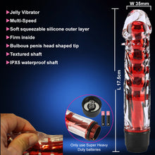 Load image into Gallery viewer, 7&quot; Silicone Jelly Squeezable G-Spot Vibrator Multi-Speed Pink
