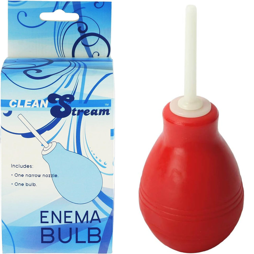 CleanStream Bulb Anal Clean Enema Vaginal Rectal Douche Cleaner 240ml Red