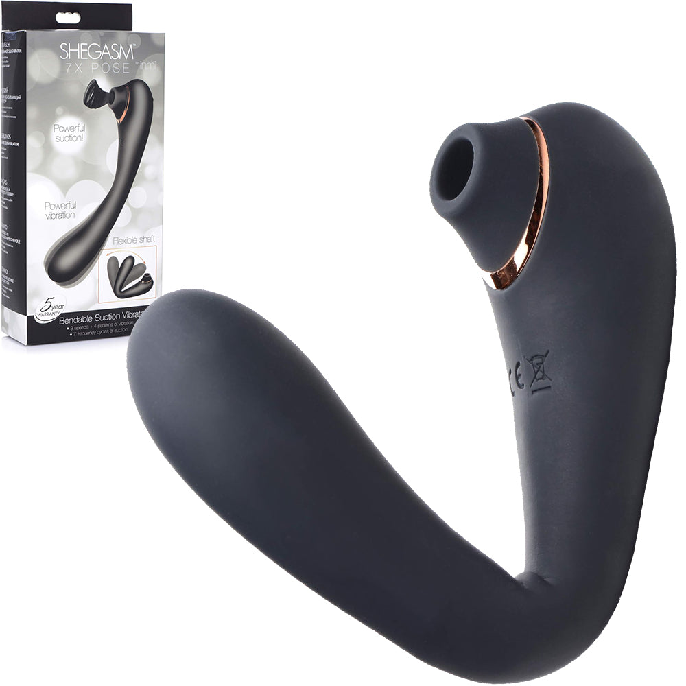 INMI Shegasm 7X Pose Bendable Suction Vibrator 2-in-1 Air Pulse & G Spot