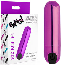 Load image into Gallery viewer, Bang! 10X Vibrating Ultra Bullet Power Vibrator Rechargeable Sex Toy Purple
