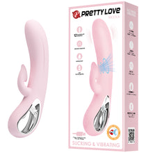 Load image into Gallery viewer, Pretty Love Nicola G-Spot Rabbit Vibrator Clitoral Stimulator Sucker USB
