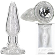 Load image into Gallery viewer, Pillow Talk Fancy Luxurious Glass Anal Plug Clear Gem Dildo
