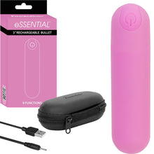 Load image into Gallery viewer, Essential 3&quot; Rechargeable Bullet - Pink with Storage Case

