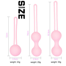 Load image into Gallery viewer, Bolas Kegel Balls Vagina Training Kit Ben Wa Silicone Set of 3 Sex Toy
