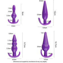 Load image into Gallery viewer, 4-Pack Anal Plug Training Kit Butt Beads Unisex Bum Dildo Sex Toy
