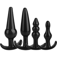 Load image into Gallery viewer, 4-Pack Anal Plug Training Kit Butt Beads Unisex Bum Dildo Sex Toy
