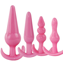 Load image into Gallery viewer, 4-Pack Anal Plug Training Kit Butt Beads Unisex Bum Dildo Sex Toy
