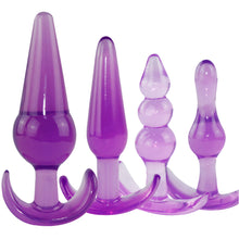 Load image into Gallery viewer, 4-Pack Anal Plug Training Kit Butt Beads Unisex Bum Dildo Sex Toy
