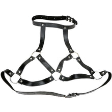 Load image into Gallery viewer, BDSM Slave Bra Open Mouth Gag Nipple Clamps Bondage Restraint Faux Leather
