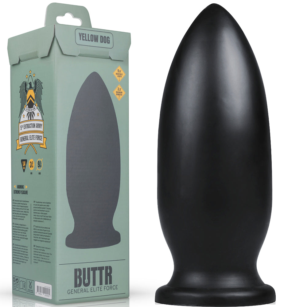 EDC BUTTR Yellow Dog Butt Plug XXL Anal Plug Suction Cup Sex Toy