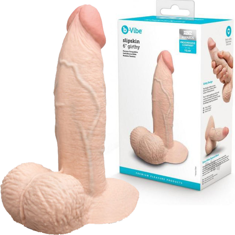 B-Vibe Slipskin Realistic Silicone Dildo- 6