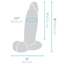 Load image into Gallery viewer, B-Vibe Slipskin Realistic Silicone Dildo- 8&quot; Girthy Brown
