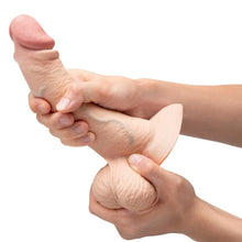 Load image into Gallery viewer, B-Vibe Slipskin Realistic Silicone Dildo-8&quot; Curved Cream
